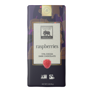raspberries + 72% dark chocolate