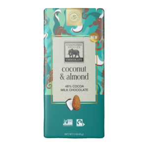 coconut, almonds + 48% milk chocolate