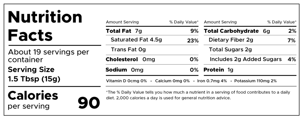 75- Oat Milk_Nutrition Label