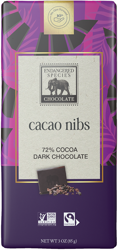 cacao nibs + 72% dark chocolate
