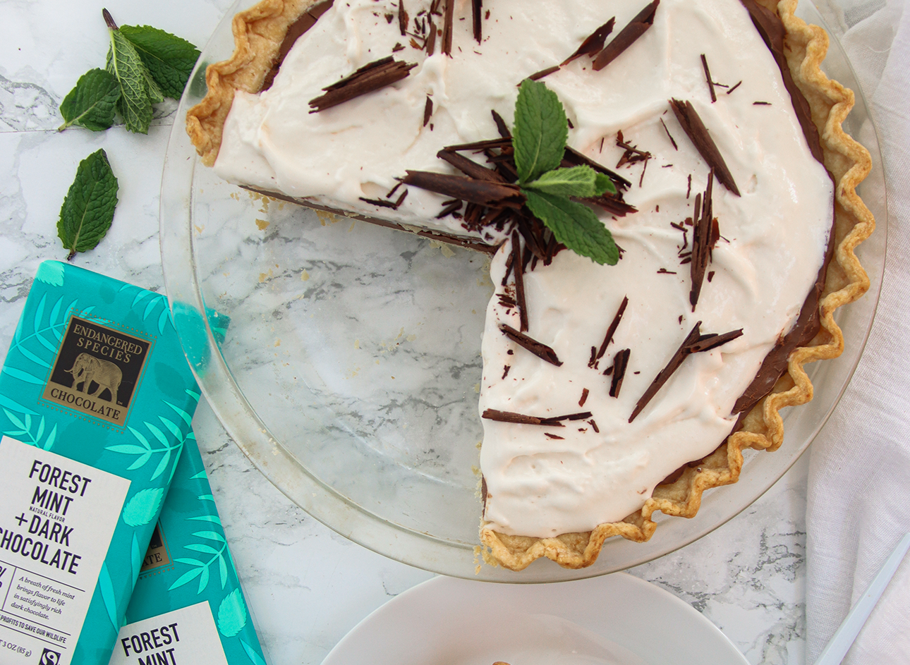 Chocolate Mint Cream Pie with Forest Mint bars