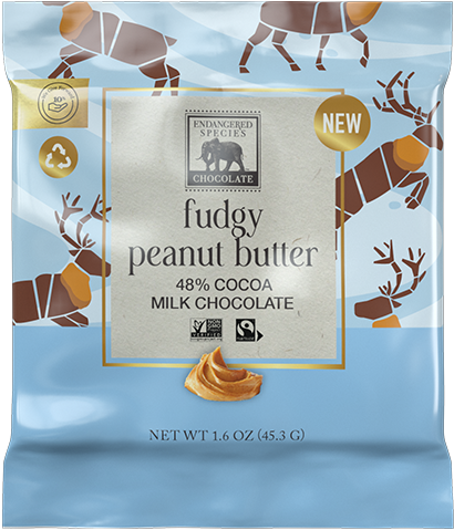 fudgy peanut butter + 48% milk chocolate 1.6oz