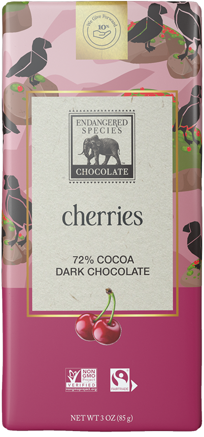 cherries + 72% dark chocolate